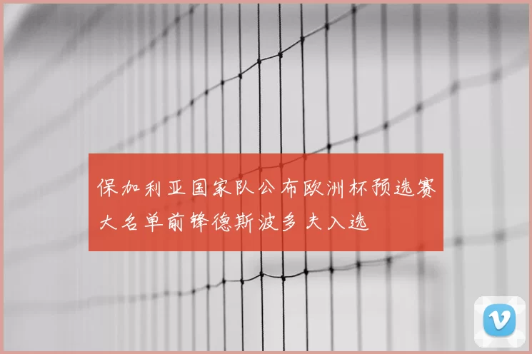 保加利亚国家队公布欧洲杯预选赛大名单前锋德斯波多夫入选